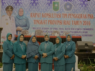 Ketua TP PKK Inhil Hadiri Rapat Konsultasi dengan TP PKK Provinsi